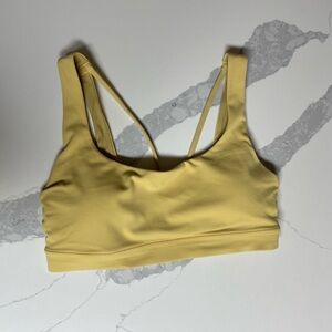 Athleta Light Yellow Sports Bra
